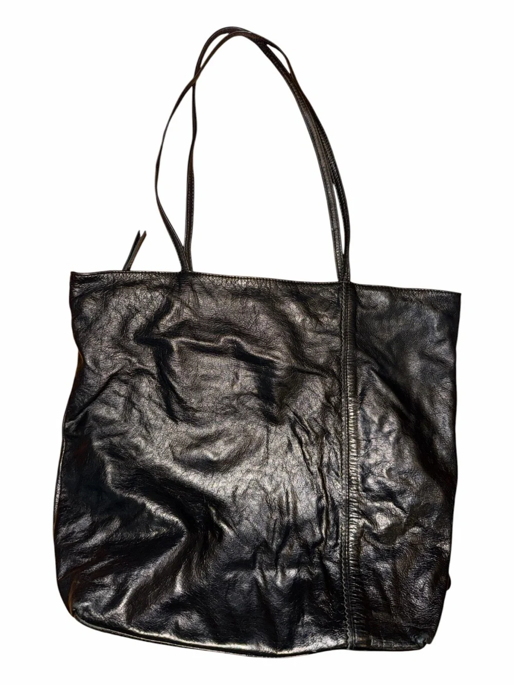 latico Dark BlackLeather Shoulder Tote